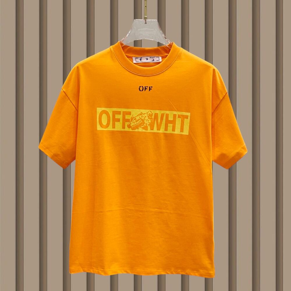 Off-White Men's Short Sleeve Orange